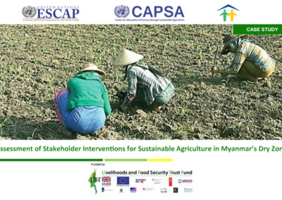Assessment of Stakeholder Interventions for Sustainable Agriculture in Myanmar’s Dry Zone